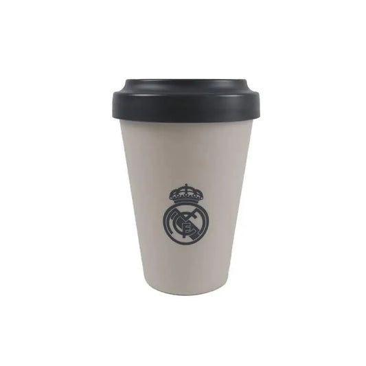 Vaso Térmico Real Madrid 400ml Oficial – Copa para Llevar Café Crema Antiderrames Licencia Original