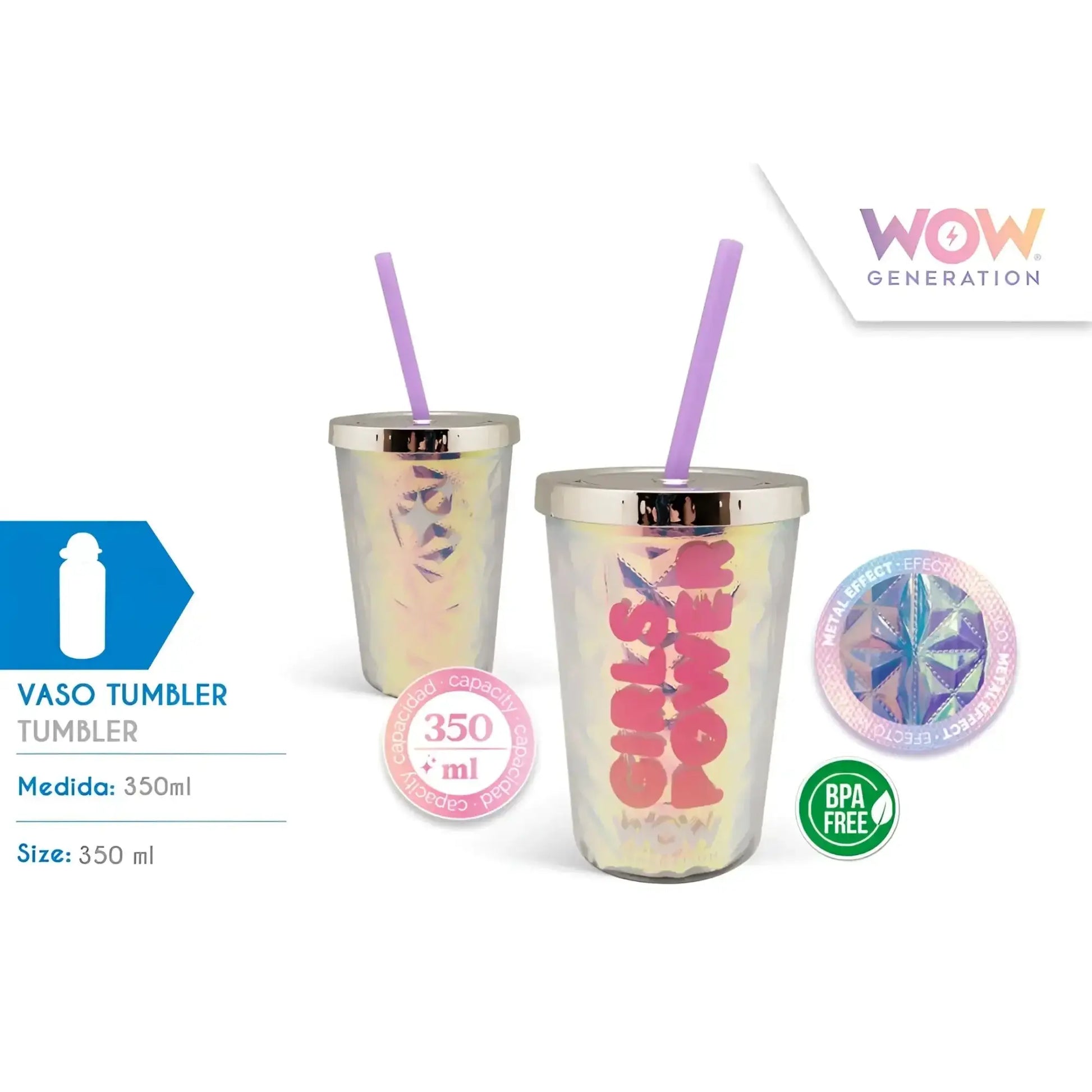 Vaso tumbler 350ML WOW GENERATION - vaso