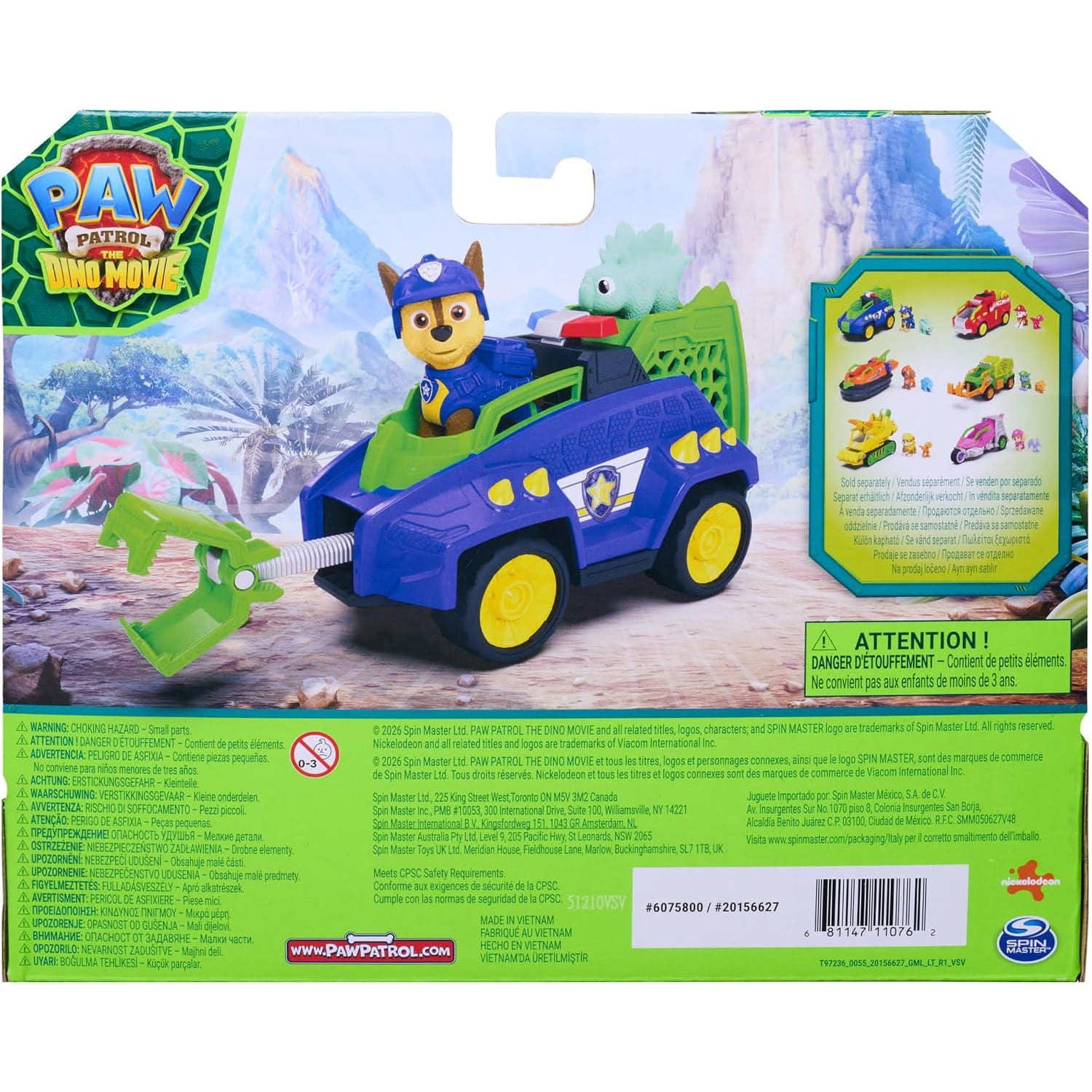 Vehículo Chase Patrulla canina con accesorios Dino Movie - Juguete