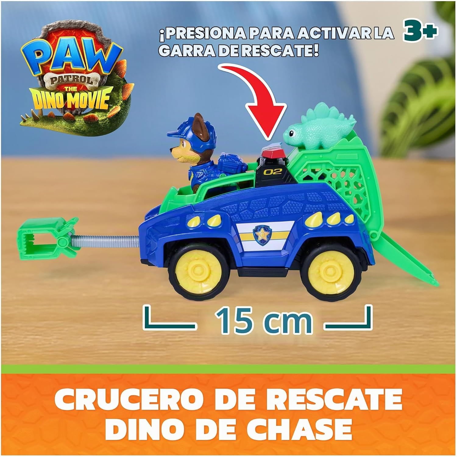 Vehículo Chase Patrulla canina con accesorios Dino Movie - Juguete