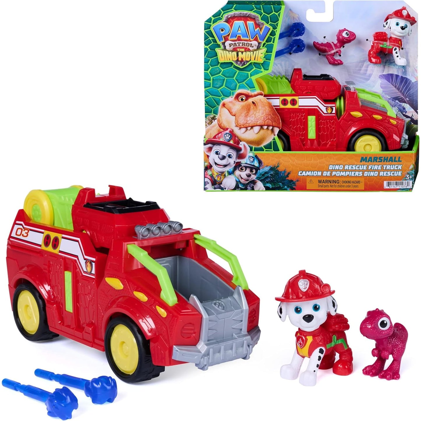 Vehículo Marshall Patrulla canina con accesorios Dino Movie - Juguete