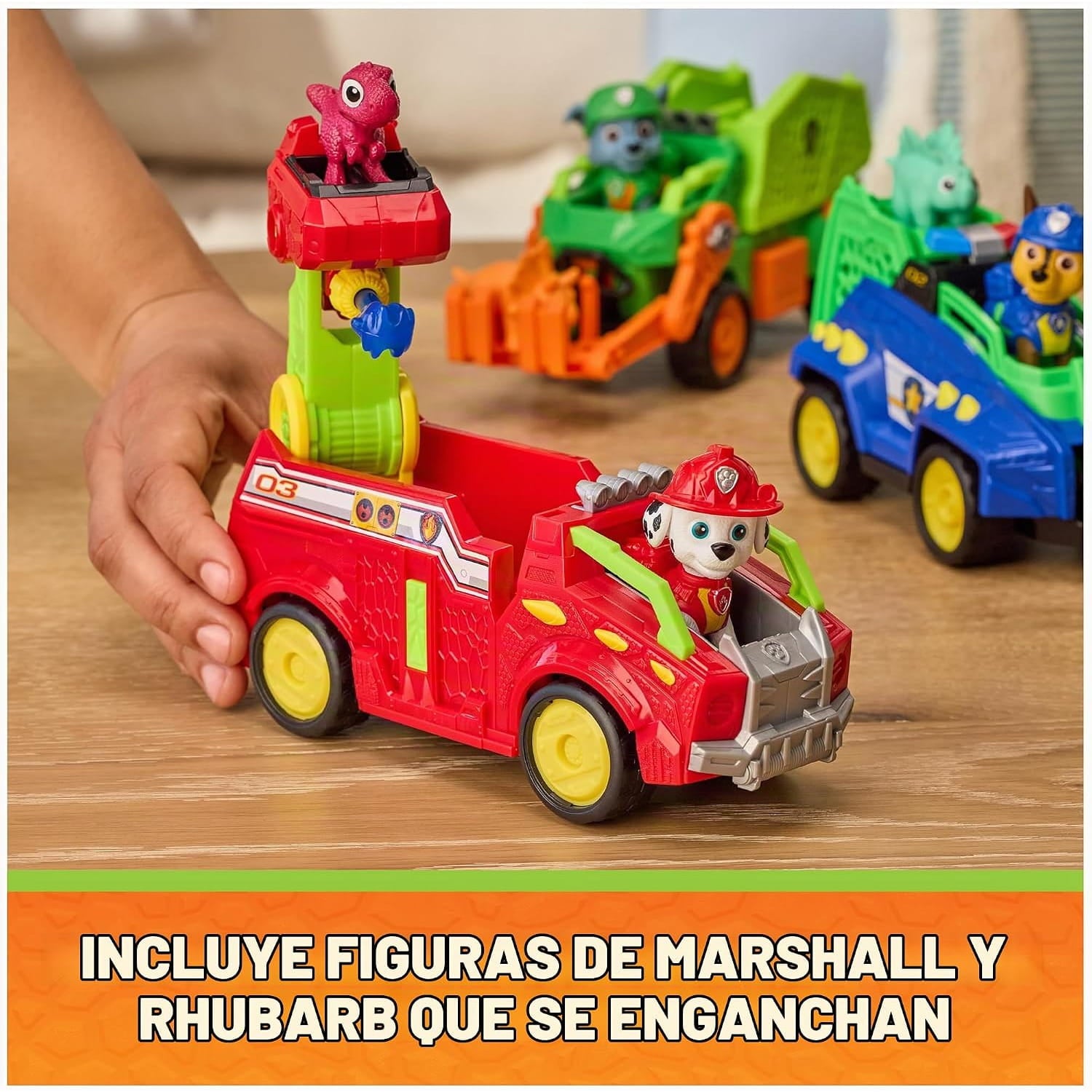 Vehículo Marshall Patrulla canina con accesorios Dino Movie - Juguete