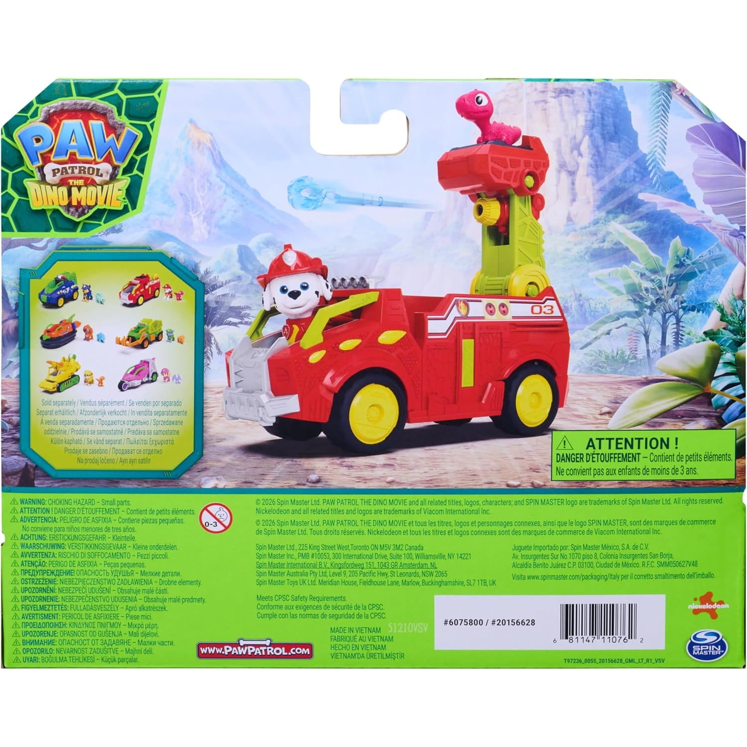 Vehículo Marshall Patrulla canina con accesorios Dino Movie - Juguete