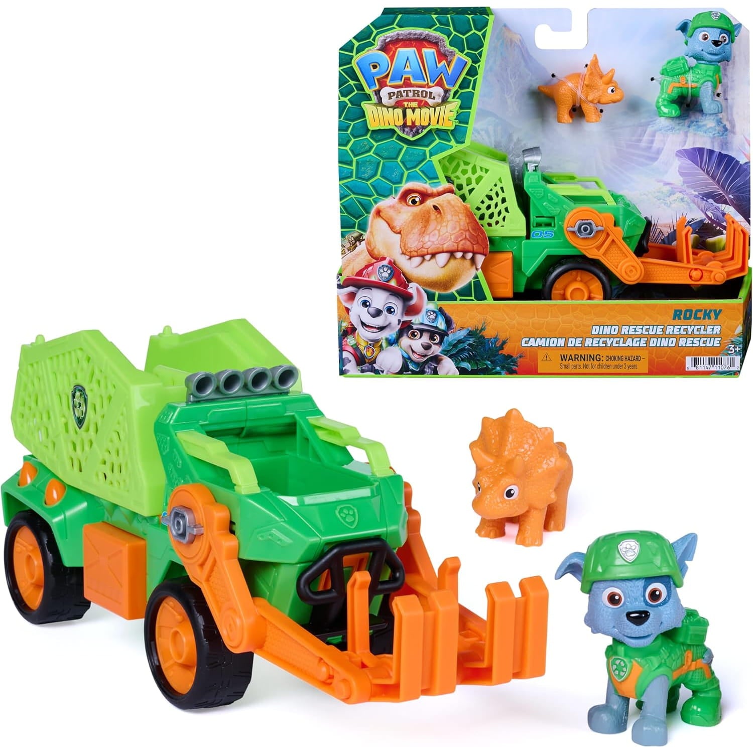 Vehículo Rocky Patrulla canina con accesorios Dino Movie - Juguete