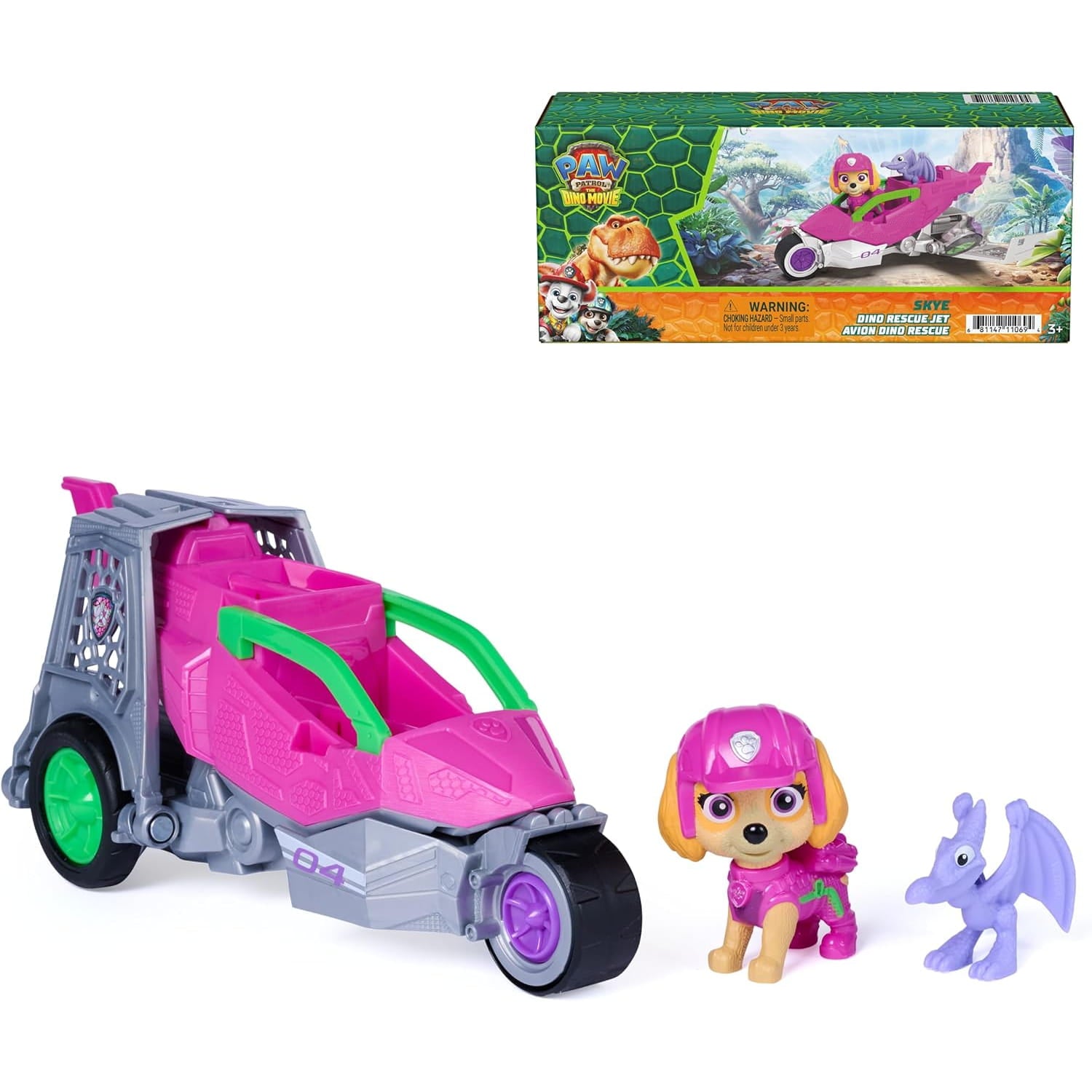 Vehículo Skye Patrulla canina con accesorios Dino Movie - Juguete