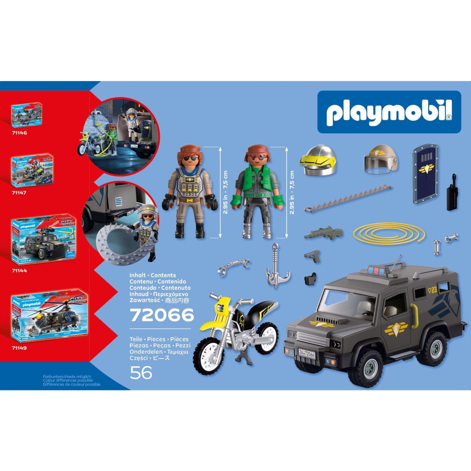 Vehículo táctico de las fuerzas especiales Playmobil City Action 72066 - Juguete
