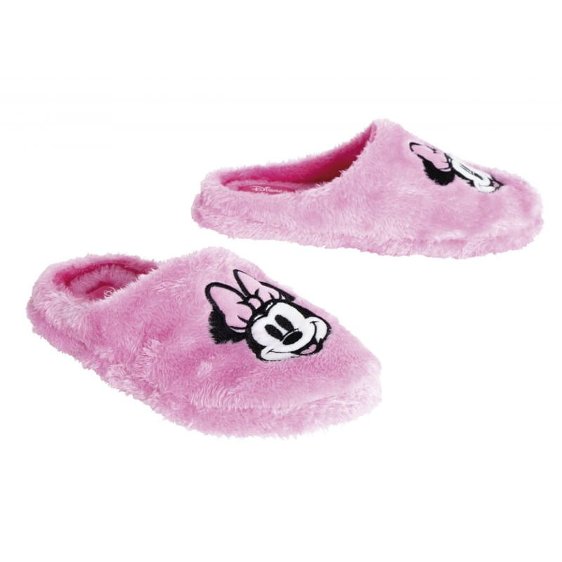 Zapatillas de casa abiertas bordadas con suela dura Minnie Mouse talla 37