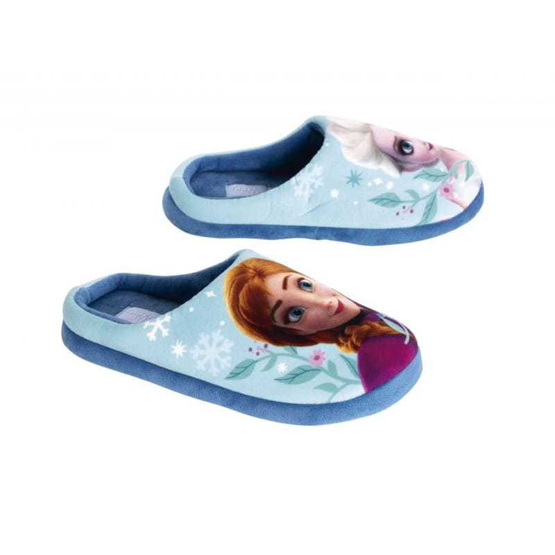 Zapatillas de casa abiertas con suela goma Frozen Anna y Elsa talla 29