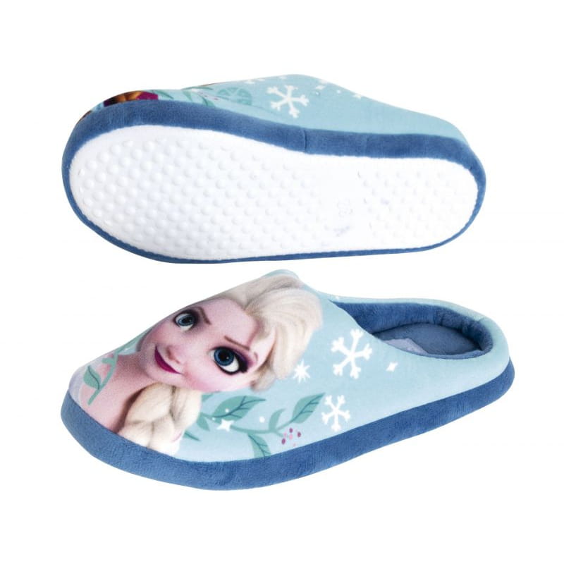 Zapatillas de casa abiertas con suela goma Frozen Anna y Elsa talla 32