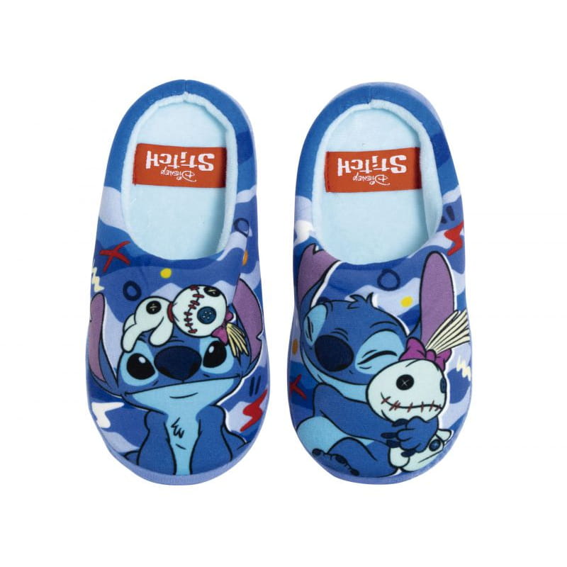 Zapatillas de casa abiertas con suela goma Stitch talla 29