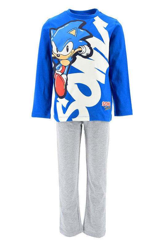 Pijama infantil largo Sonic The Hedgehog algodón talla 10 años (140cm)