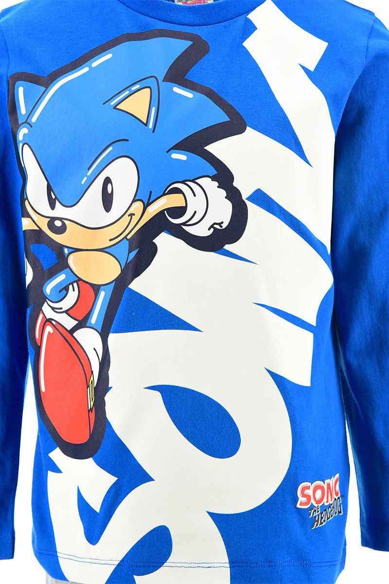 Pijama infantil largo Sonic The Hedgehog algodón talla 10 años (140cm)